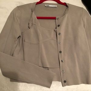 Zara tank & cardigan